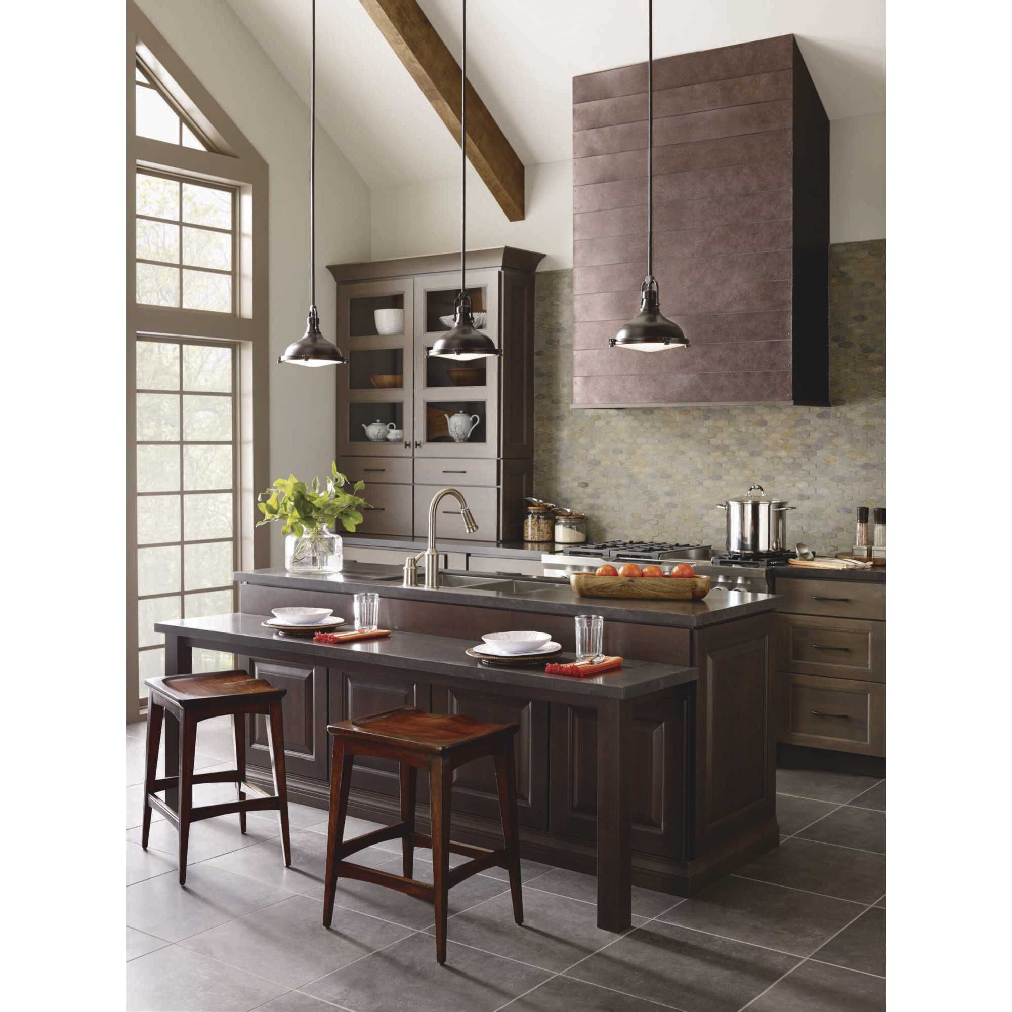 Fresnel Lens LED Oil Rubbed Bronze Pendant Ceiling Light, Progress LED